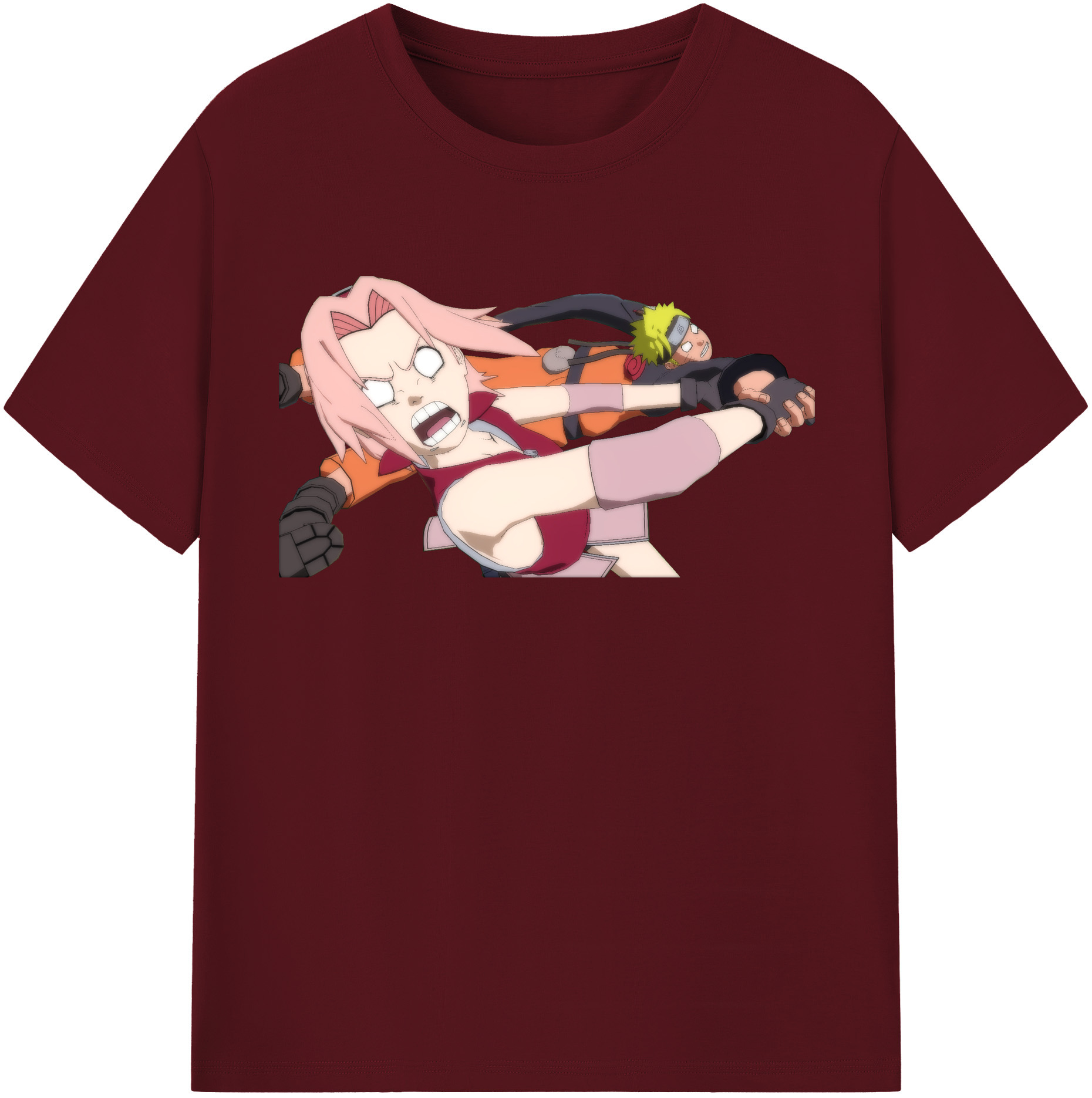 （画像用） NARUTO -ナルト- 春野サクラ Haruno Sakura 綿100％半袖Tシャツ（フロントプリント）